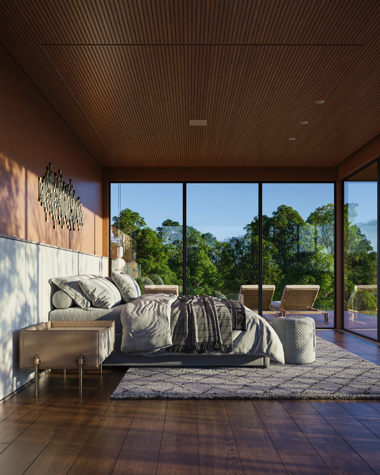 Suíte do Eco Habitat com vista para a mata