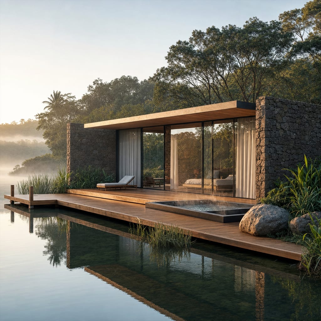 Eco Habitat na ambientação Lago